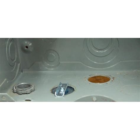 do ipop out the tap in a plastic electrical box|plastic electrical box knockout replacement.